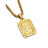Initial Letter Pendant Necklace Stainless Steel Golden Cuban Chain A-Z Alphabet Name Jewelry For Men Women Gift
