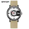 Sanda Nylon Strap Quartz Watch - Simple, Thin, Creative Dial, Waterproof, for Students and Sports