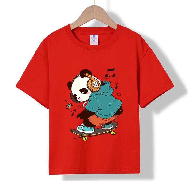 XH90 MINISO 2026 Summer New Printed Cotton Round Neck T-shirt for Children Aged 1-16, Boys and Girls