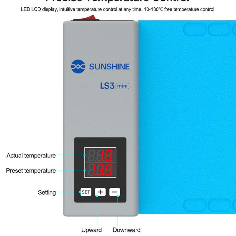 SUNSHINE LS3 Mini LCD Screen Remover Heating Stage Separator Pad For Phone IPad Repair Separation Pad LCD Dismantling Treasu