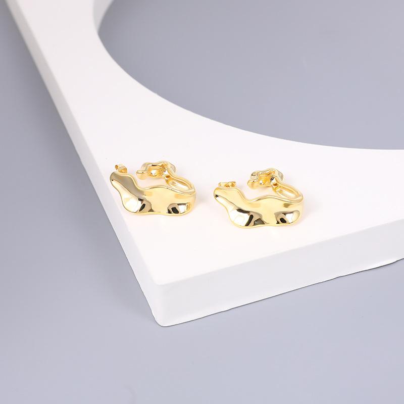 

Новые металлические серьги-гвоздики с серебряными иглами S925 в Европе и Америке, хе, какие модные серьги, серьги с холодным ветром золотой