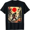 Samurai Bigfoot Japanese Vintage Graphic Ukiyo-e Art Funny T-Shirt(3)