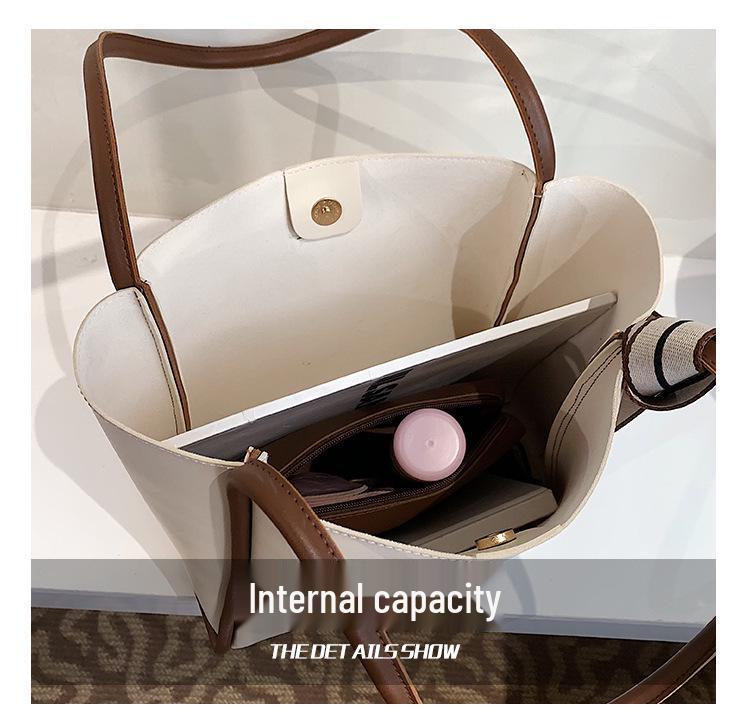 Damen Schultertasche mit großem Fassungsvermögen für den Frühling - Trendige, modische Tragetasche mit Textur