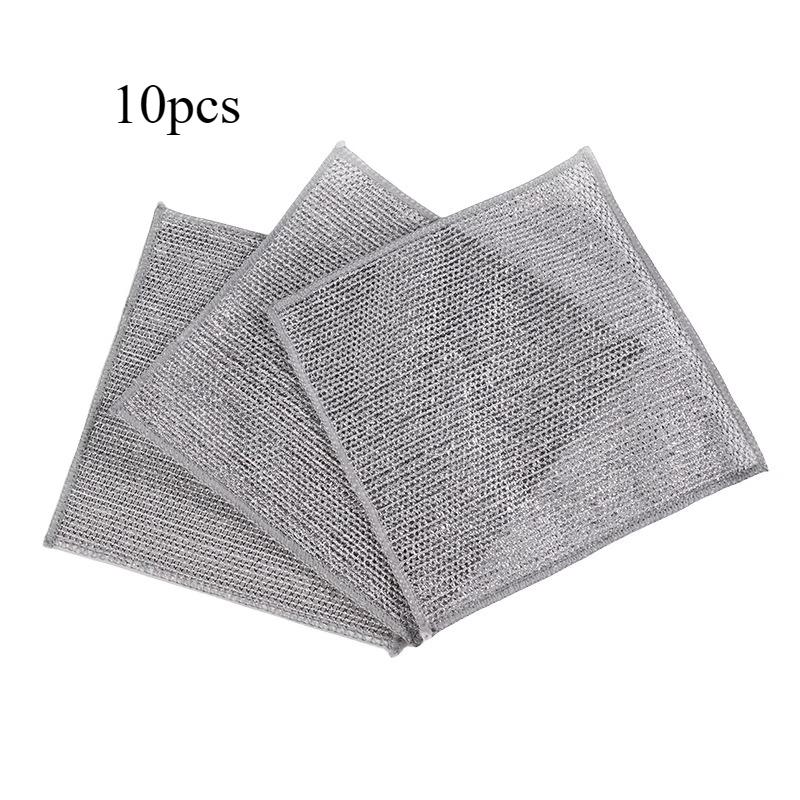 

Oil-Free Stainless Steel Scrubber Pads – Metal Wire Dishwashing Cloth for Kitchen Use, Pot Cleaning,Nonstick Cookware&Dish Brush