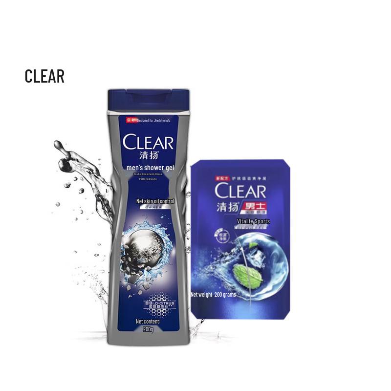 Clear Men Oil Control Refreshing Shower Gel & Shampoo Set