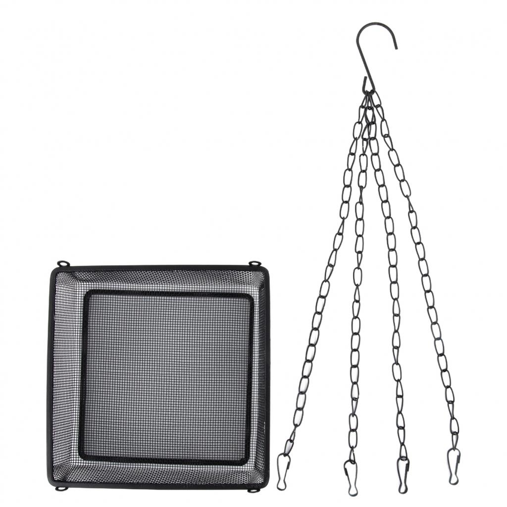 Tavă de hrănire a păsărilor din fier agățat, 1 buc, capacitate mare pentru mai multe păsări