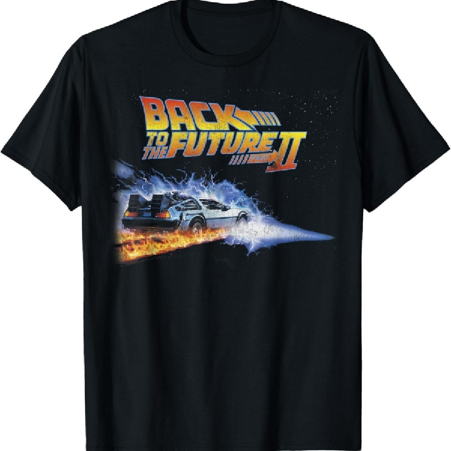 

Back To The Future unisex child Classic Back To the Future Two Flaming Tires T Shirt, Black, Small US XXXXXL