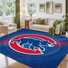 Chicago Cubs Design Crystal Velvet Rug Soft Decorative Mat for Bedroom Entrance
