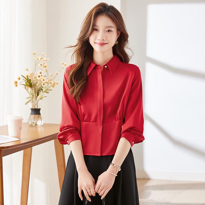 Women's Long-Sleeve Chiffon Blouse