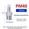 Pneumatic Fitting 304 Stainless Steel C Type Self locking Hose Quick Connector High Pressure Coupler Plug PF SF PM SM 20/30/40