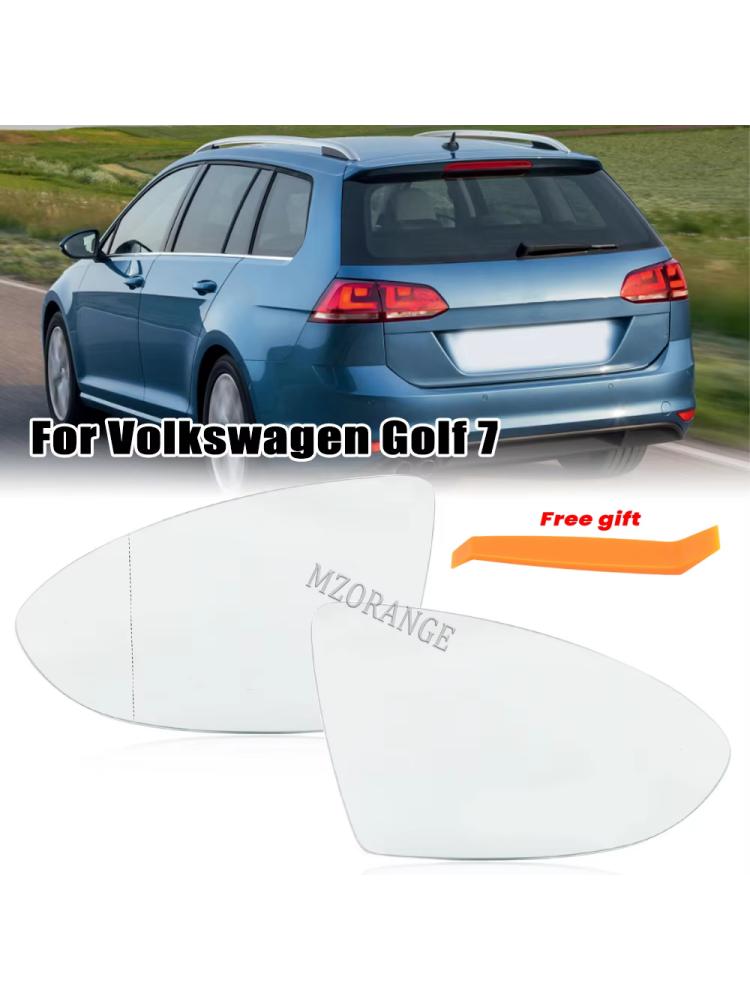 Heated Side Mirror Glass Lens For VW Golf7 Mk7 2012 2013 2014 2015 2016 2017 Car Replace Rearview Mirror Glass Car Accessories