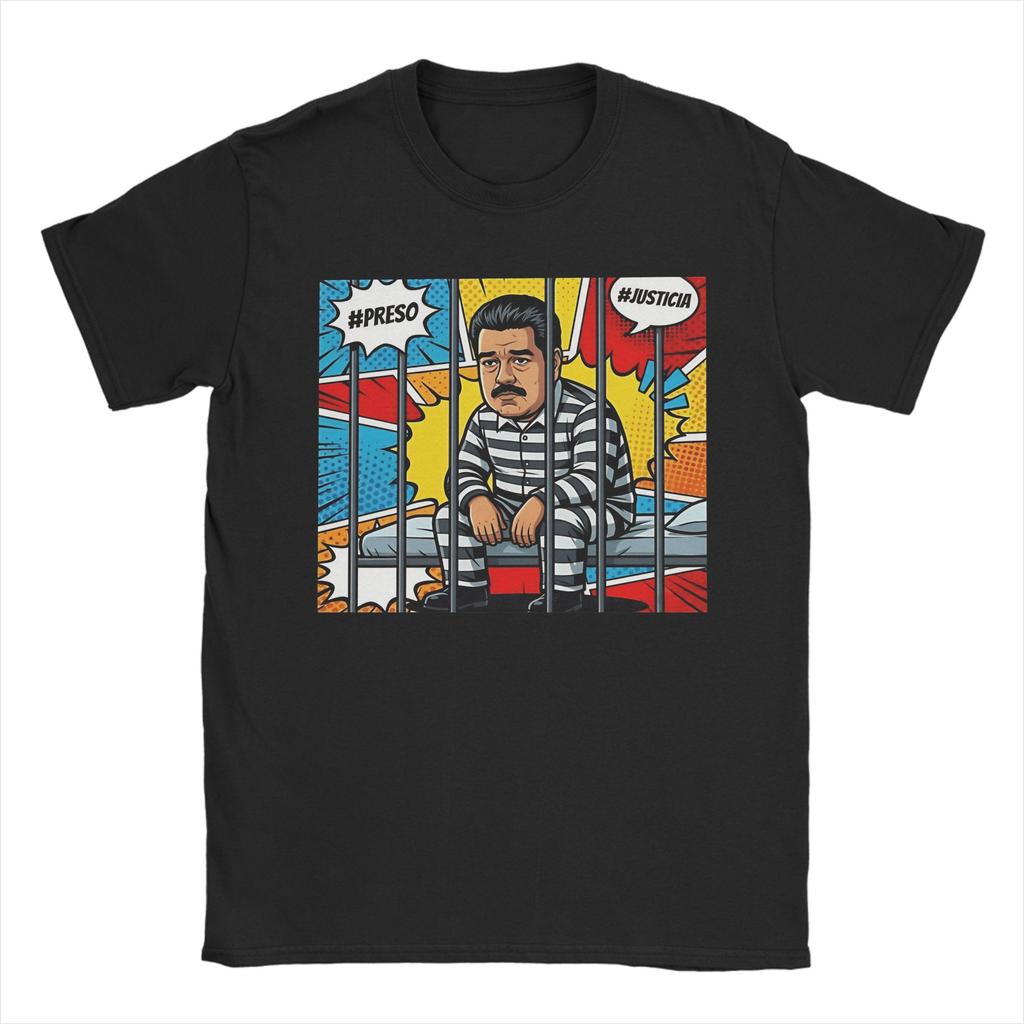 Amazing Nicolas Maduro NO MORE NARCOS TShirt for Unisex O Neck Pure Cotton T Shirts Short Sleeve Tees Adult Clothing