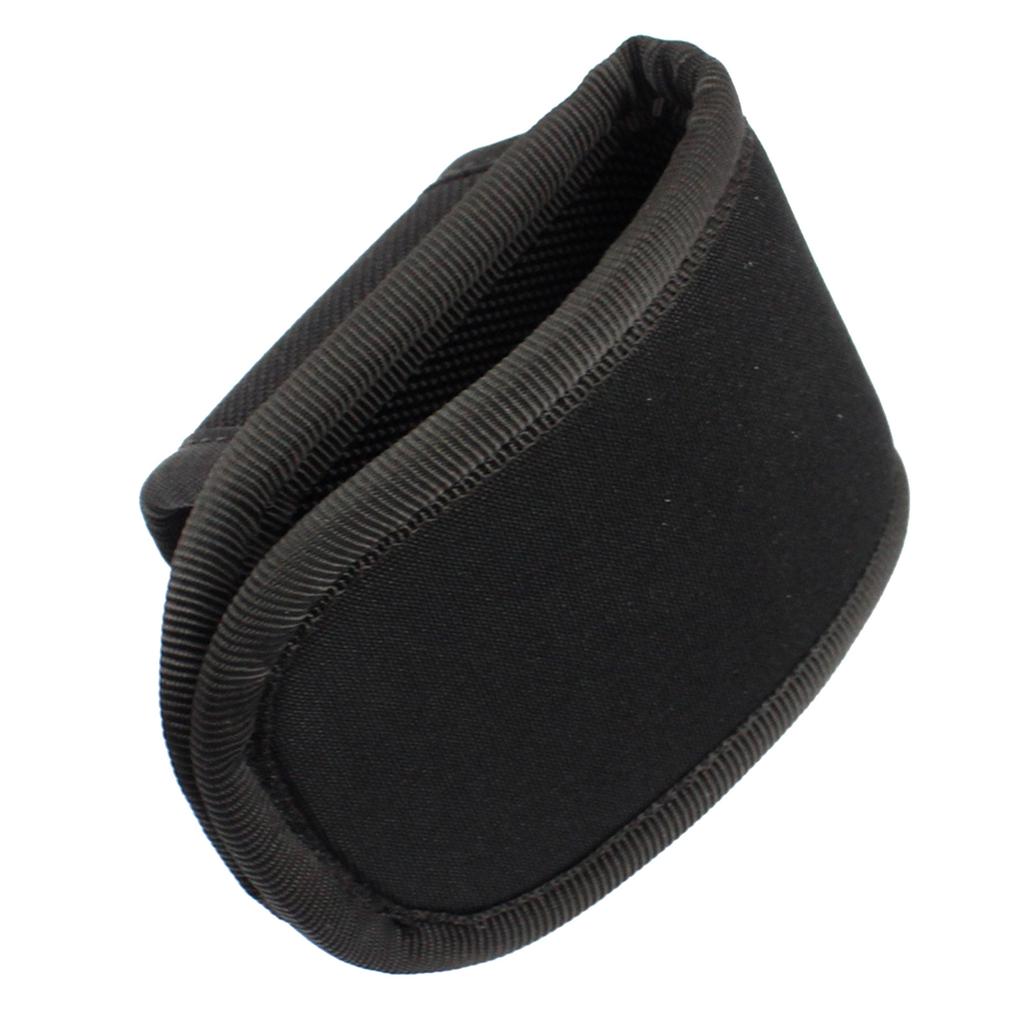 Étui de lampe de poche en cuir PU tissé en nylon, ceinture de service, support de lampe compact à pile D ouvert sur le dessus pour lampe de poche à pile D