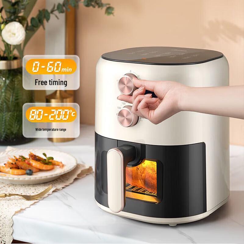 Midea 4.5L Visual Window Air Fryer CN Plug (adapter Included)