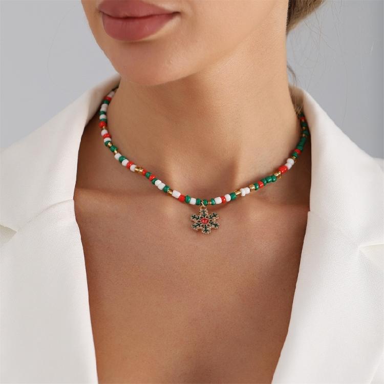 Dynamic Christmas Celebration Sequined Necklace Fanciful Cartoon Plan Jewelry Addition For Celebratory Instances