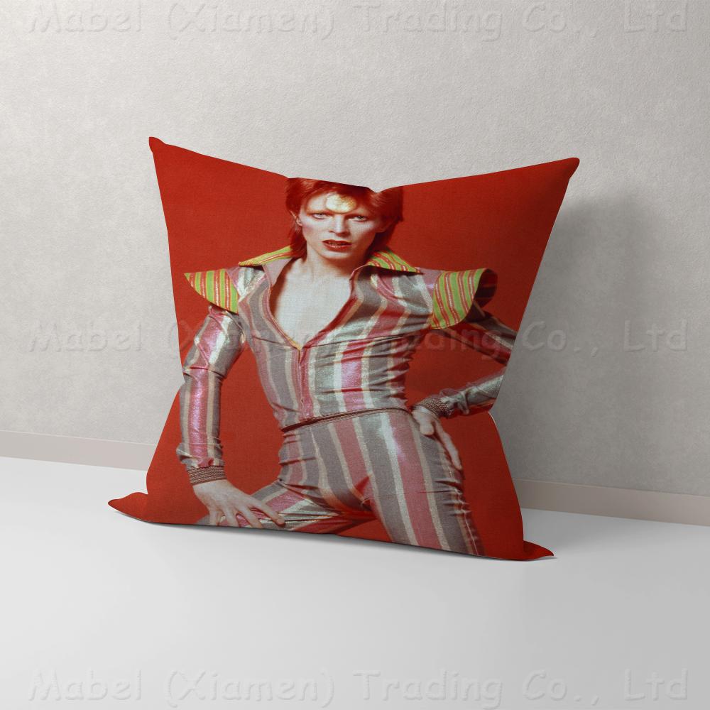 British Rock Singer David B-Bowie Personalized Picture Text Home Decorative Pillows Household Gifts 45x45cm