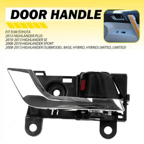 Interior Door Handle For 2008-2013 Toyota Highlander Front Right Silver lever
