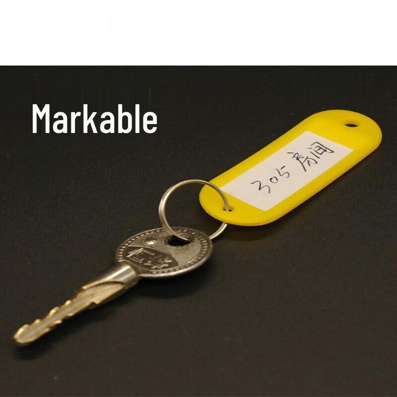 Haogongbang Färgglada Plastnyckelringar (100-pack)