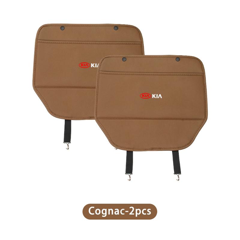 Car Logo Seat Back Protection Mat Prevent Anti Kick Pad Auto Accessories For KIA Cerato Soul Venga Forte Spectra Sedona Niro