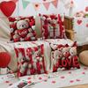 4Pcs Valentine'S Day Pillow Cover, Dwarf Couple Love Cushion Cover, Wedding Anniversary, Valentine'S Day Romantic Decoration