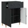 Sideboard Black 66 x 34.5 x 90 cm Particleboard