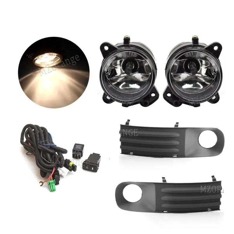 Fog Lights LED for VW T5 Transporter Multivan Caravelle 2003-2010 Gray Fog Lamp Cover Grill Wire Harness Switch Kit Accessories