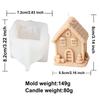 3D Christmas Tree House Candle Silicone Mold Candy Castle Candle Mold Christmas Snow Deer House Resin Gypsum Mold Christmas Gift