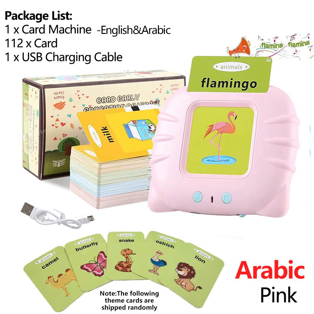 Talking Flashcards Learning Machine For Toddlers English Spanish Italian Arabic Audio Early Educational Toy Gift