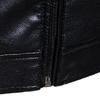 Men's Winter Lapel Leather-Fur PU Jacket - Velvet Lined Business Style