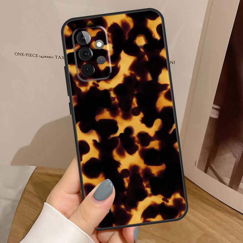Tortoise Shell Pattern Case For Samsung Galaxy A34 A54 A17 A35 A55 A06 A16 A26 A36 A56 A53 A32 A52 A33 A13 A14 A15