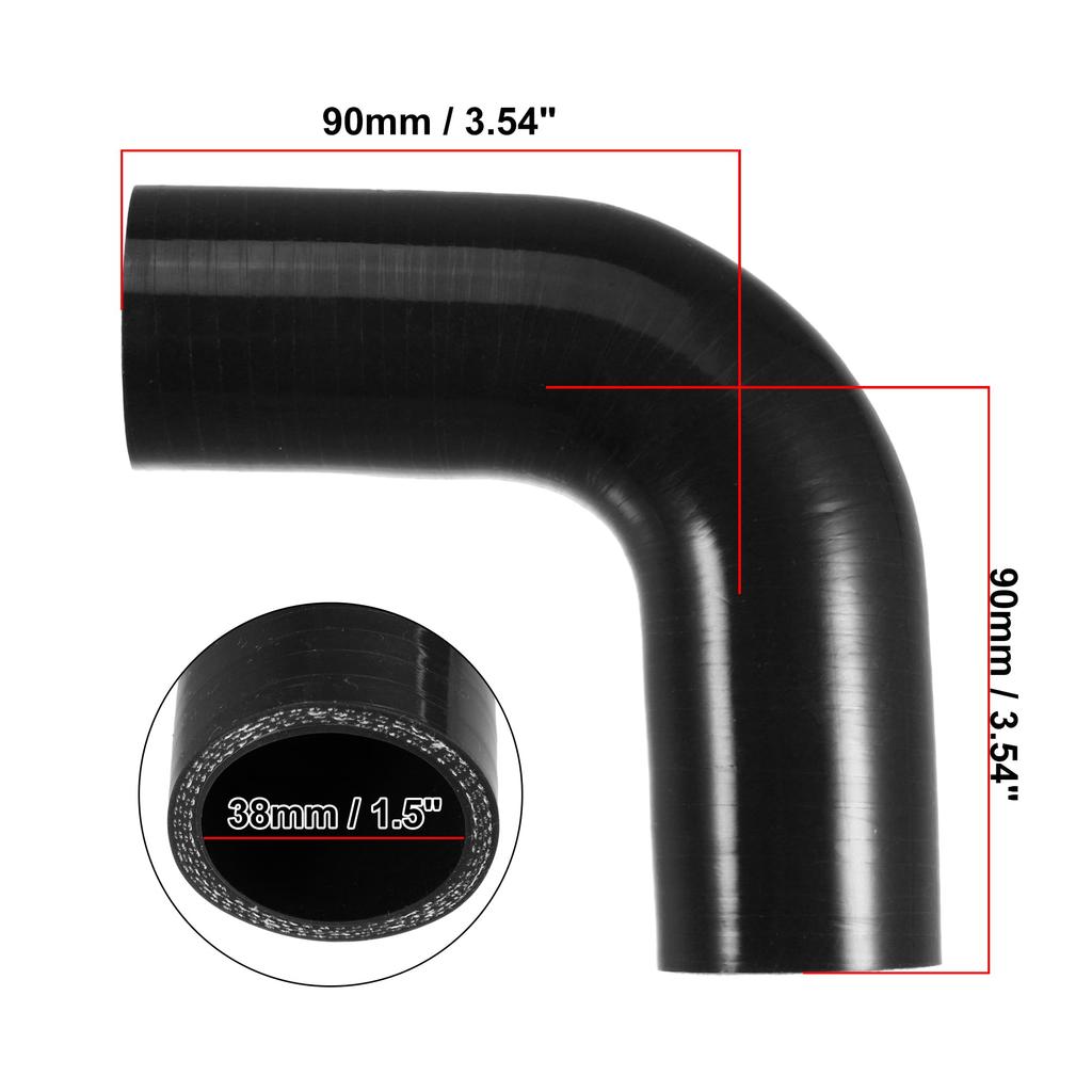 X AUTOHAUX Silicone Hose, Inner Diameter 38mm, Length 90-90mm, 90