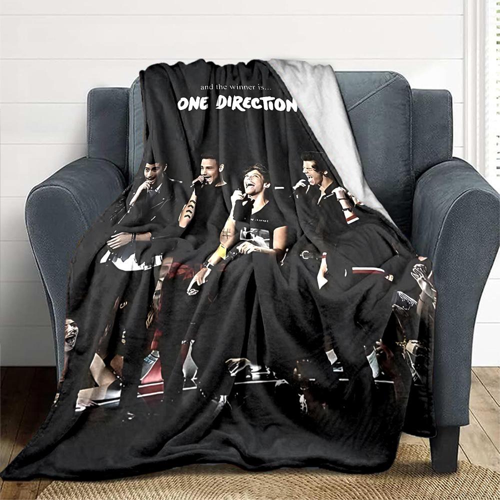 1pc ONE DIRECTION Blanket Lightweight Flannel Blanket Throw Blanket For Sofa, Bed, Travel, Camping, Livingroom, Office, Couch