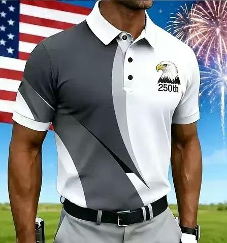 2026 Independent Station Summer Men's Casual Lapel POLO Shirt 3D Digital Printing Men's Outdoor POLO Shirt