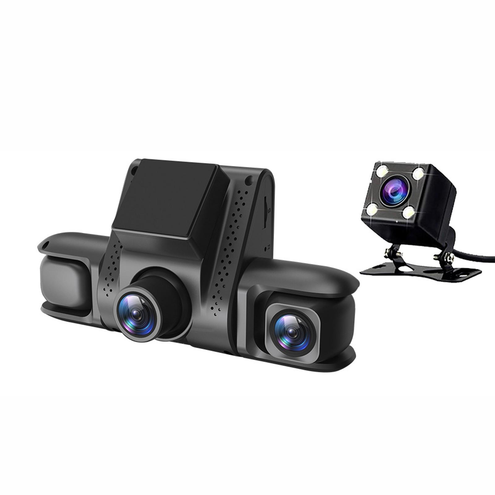 

Новый автомобильный видеорегистратор 1080P с четырьмя видами записи HD ночью: спереди, сзади, слева и справа One Size чёрный