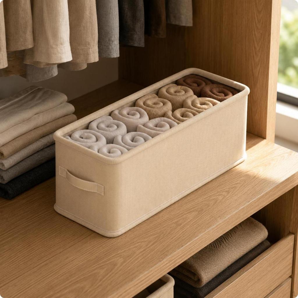 Compartment Storage Box Easy To Sort Wardrobe Clothes Organizer Space Saving Bin