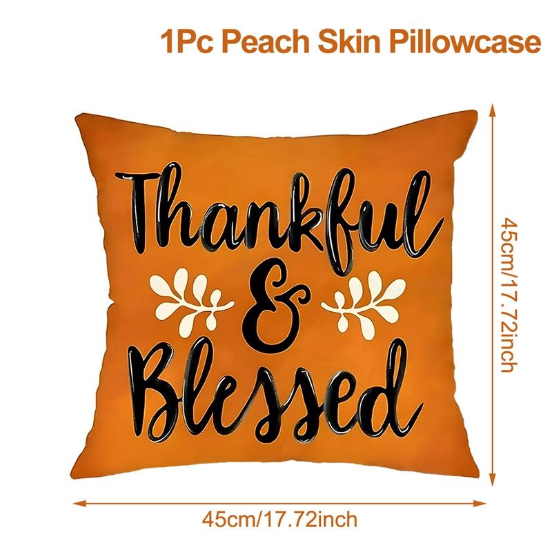 Autumn Maple Leaf Pillow Case Fall Maple Leaf Pumpkin Pillow Case Cover Thanksgiving Day Decoration Pillowcase Autumn Pillow