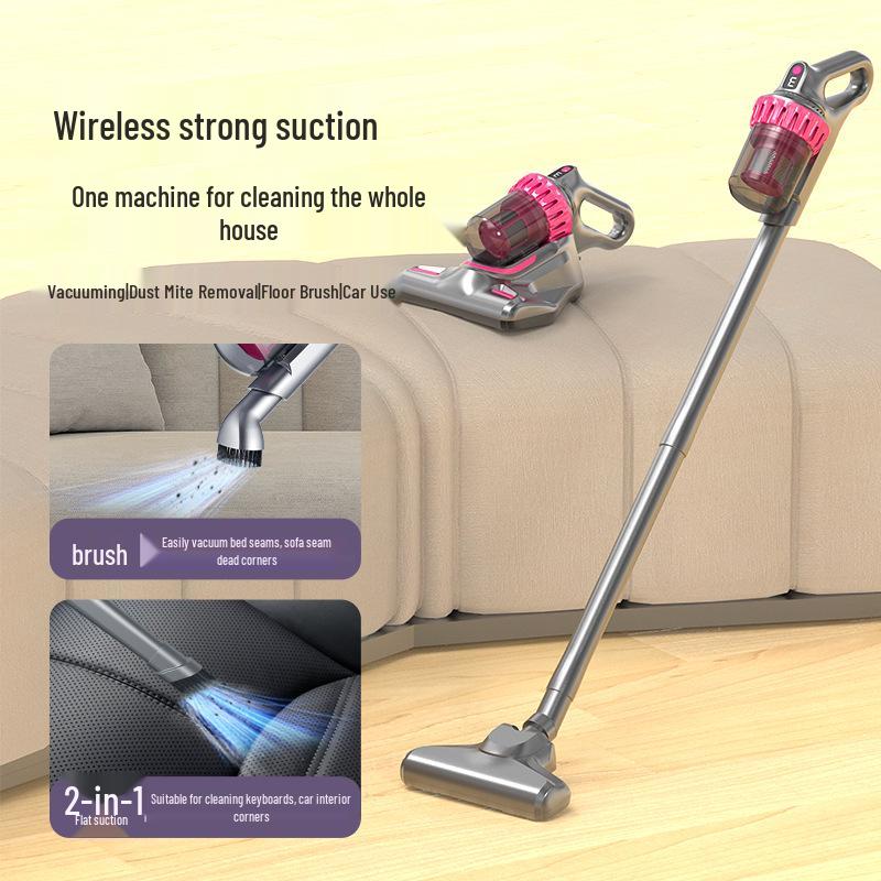 Wireless Multi-Functional Vacuum Mite Remover with Blue Light Sterilization for Home & Car