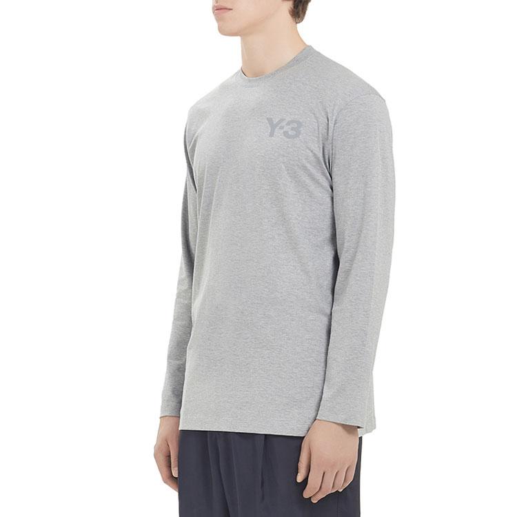 Y-3 Classic Logo Long-Sleeve Tee Heather Grey Men Tops GK4516