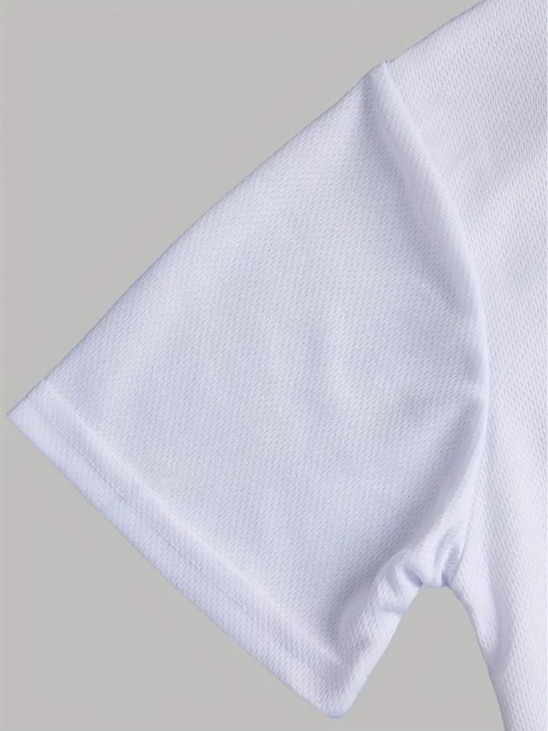Casual Loose-Fit Men's T-Shirt with Ch!o Letter Print, Simple and Stylish Top