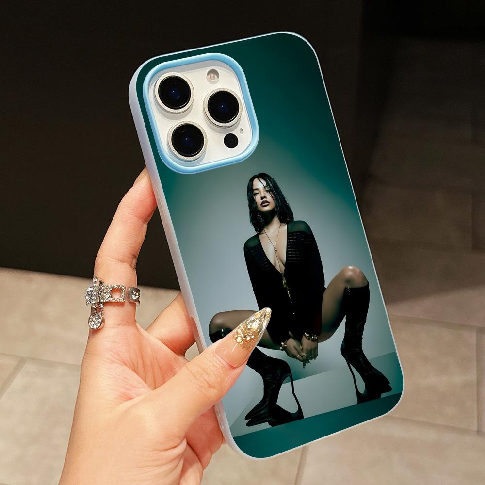 Fashion Becky G Jelly Double layer Light Blue Mobile Phone Case for iPhone 17 16 15 14 13 12 11 Air Pro Max Plus Protective