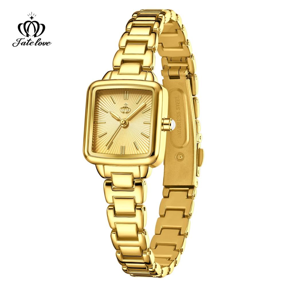 Fatelove 925 Luxury Quartz Watch for Women Stainless Steel Waterproof Fashion Elegant Ladies Wristwatches