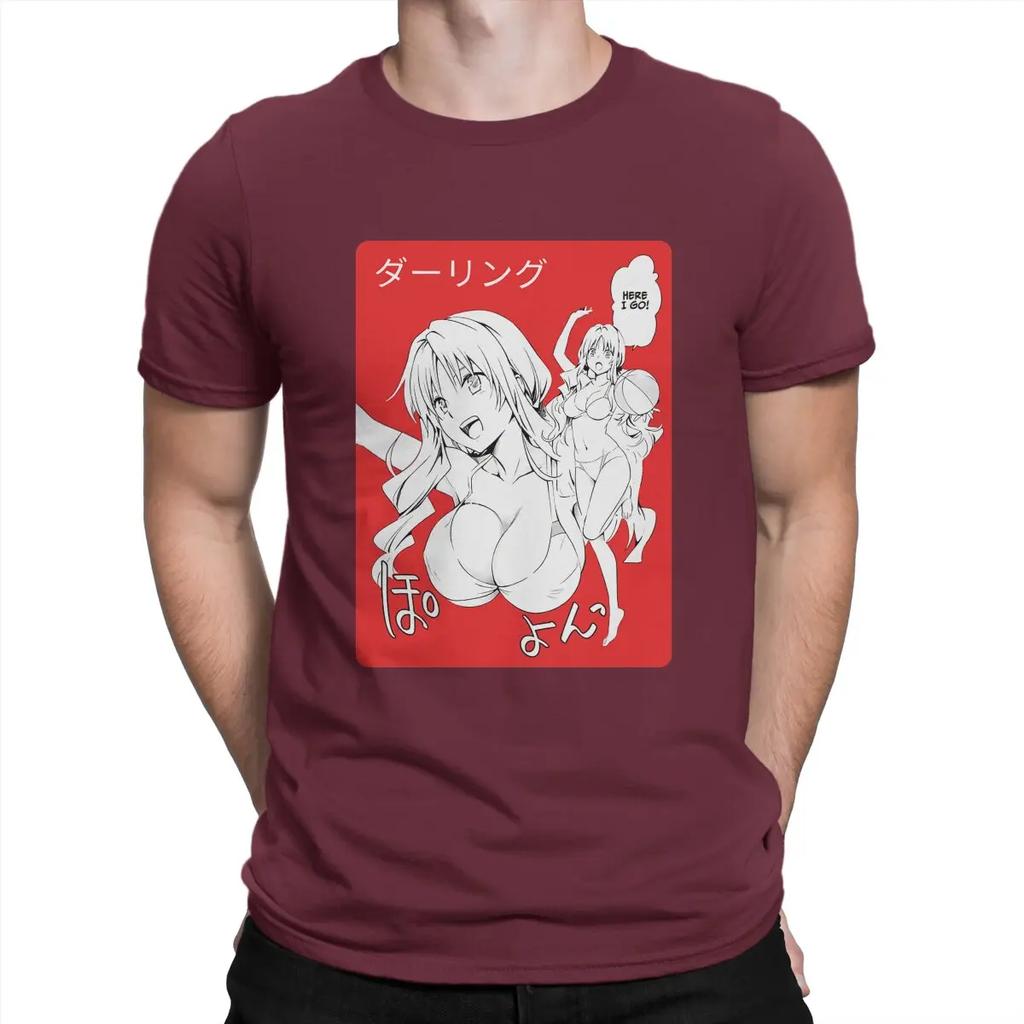 Darling In The Franxx Anime Creative TShirt for Men Zero Two Round Collar Basic T Shirt Personalize Gift Clothes Tops