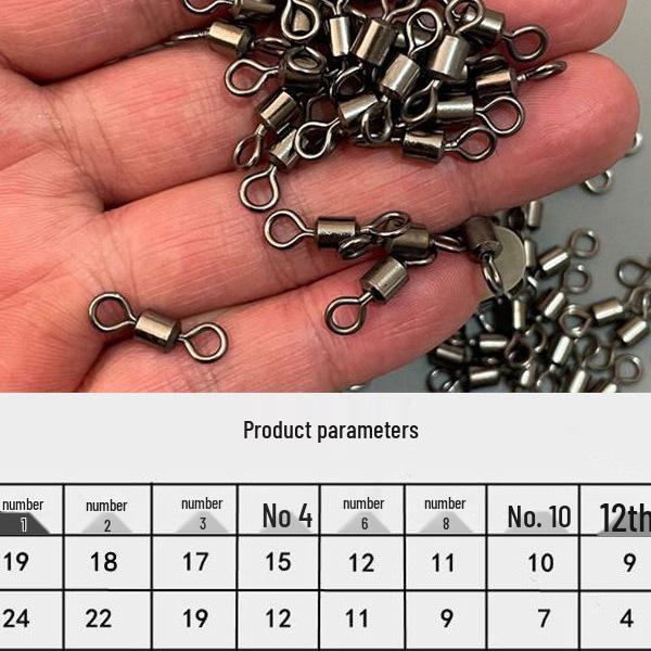 Free Shipping High-Speed Figure-8 Rotating Fishing Connector with 8-Ring Design