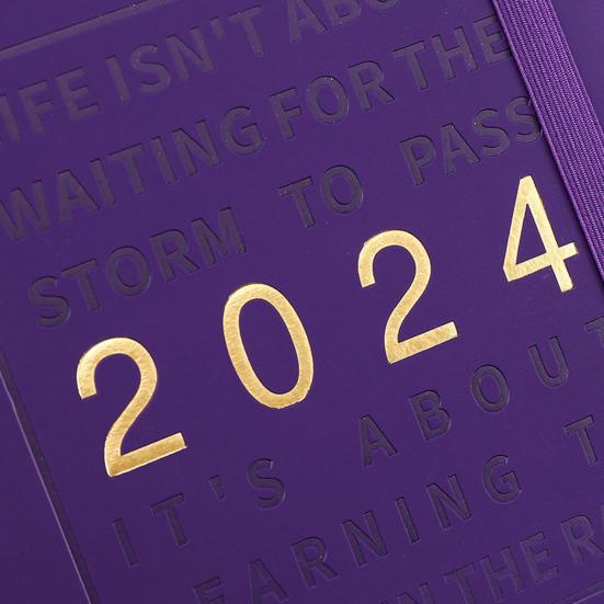 Faux Leather Cover 2024 Planner Notebook 12 Monthly Weekly Agenda Notebook with Elastic Closure Pen Loop Series