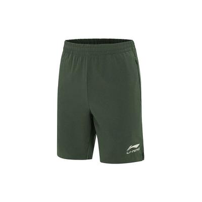 Li Ning Plain Lightweight Quick-Dry Breathable Sports Training Shorts Men Shorts Green AKSS455-3