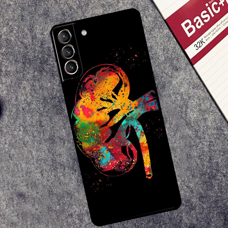 Human Heart Brain Lungs Case For Samsung Galaxy S24 S26 Ultra S10 S20 S21 S22 S23 Plus S25 FE S25 Ultra Cover Coque