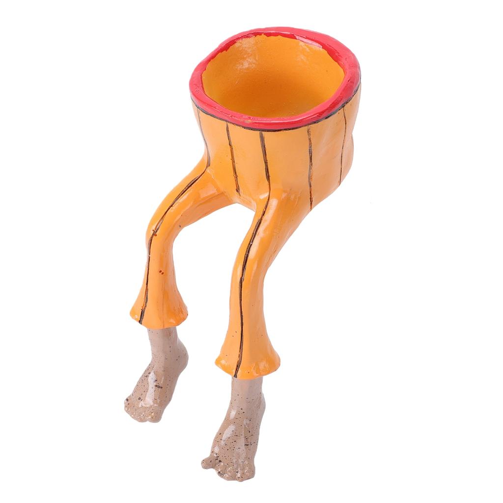 Funny Planter for Indoor Plants Creative Half Body Design Resin Planter with Pants Legs Cute Decorative Pot for