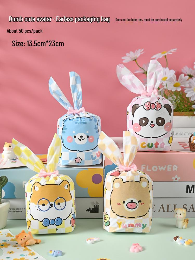 Cute Rabbit Ears Gift Bag for Candy, Cookies & Snacks