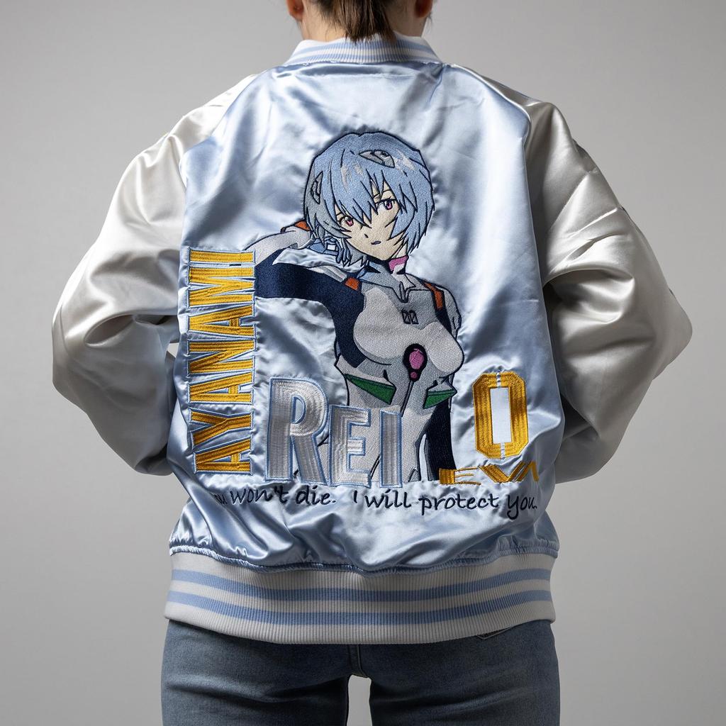 Marushin Evangelion Rei Ayanami Sukajan Jacket with Full Embroidery and Pockets (Product Number: 4895011900)