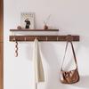 Wall-mounted Clothes Racks Solid Wood Clothes Hanger Hooks Multifunctional Household Coat Hooks Living Room Organization Shelf